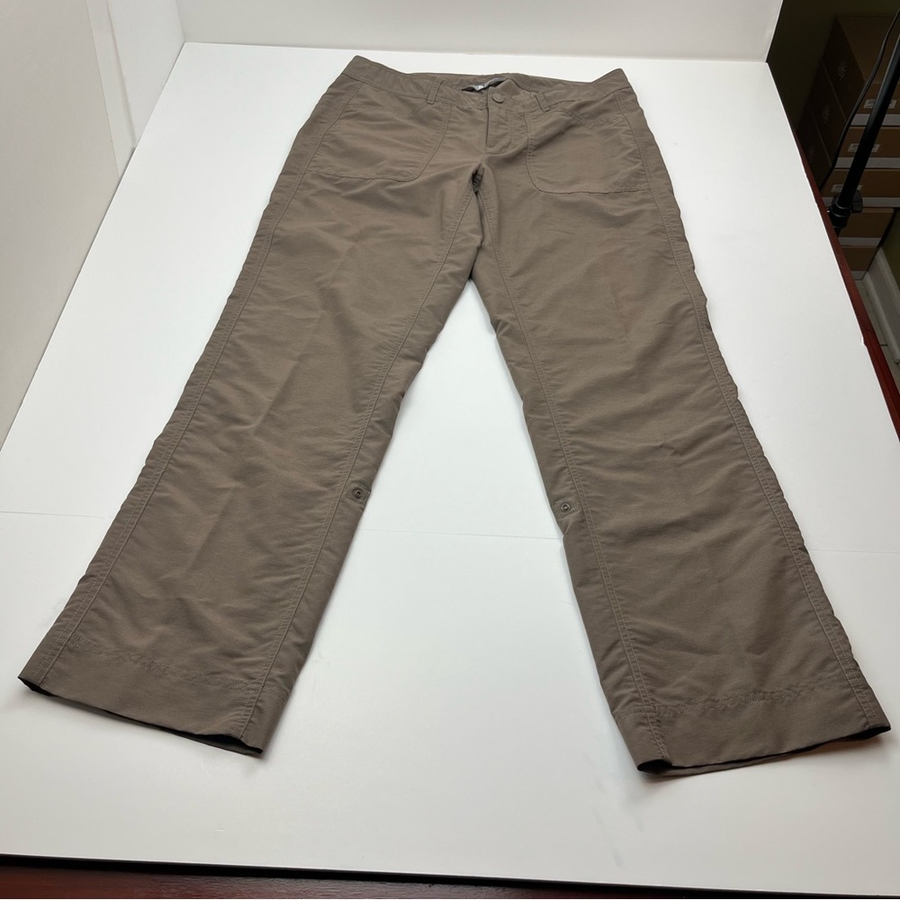 The North Face Nylon Convertible Pant Womens 10 Regular‎ Brown Green Hiking Pant